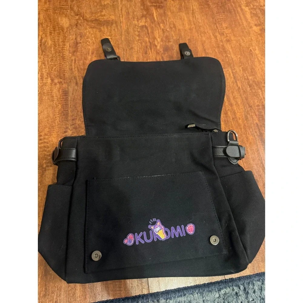 Sanrio Kuromi Black Canvas Messenger Bag Satchel Crossbody